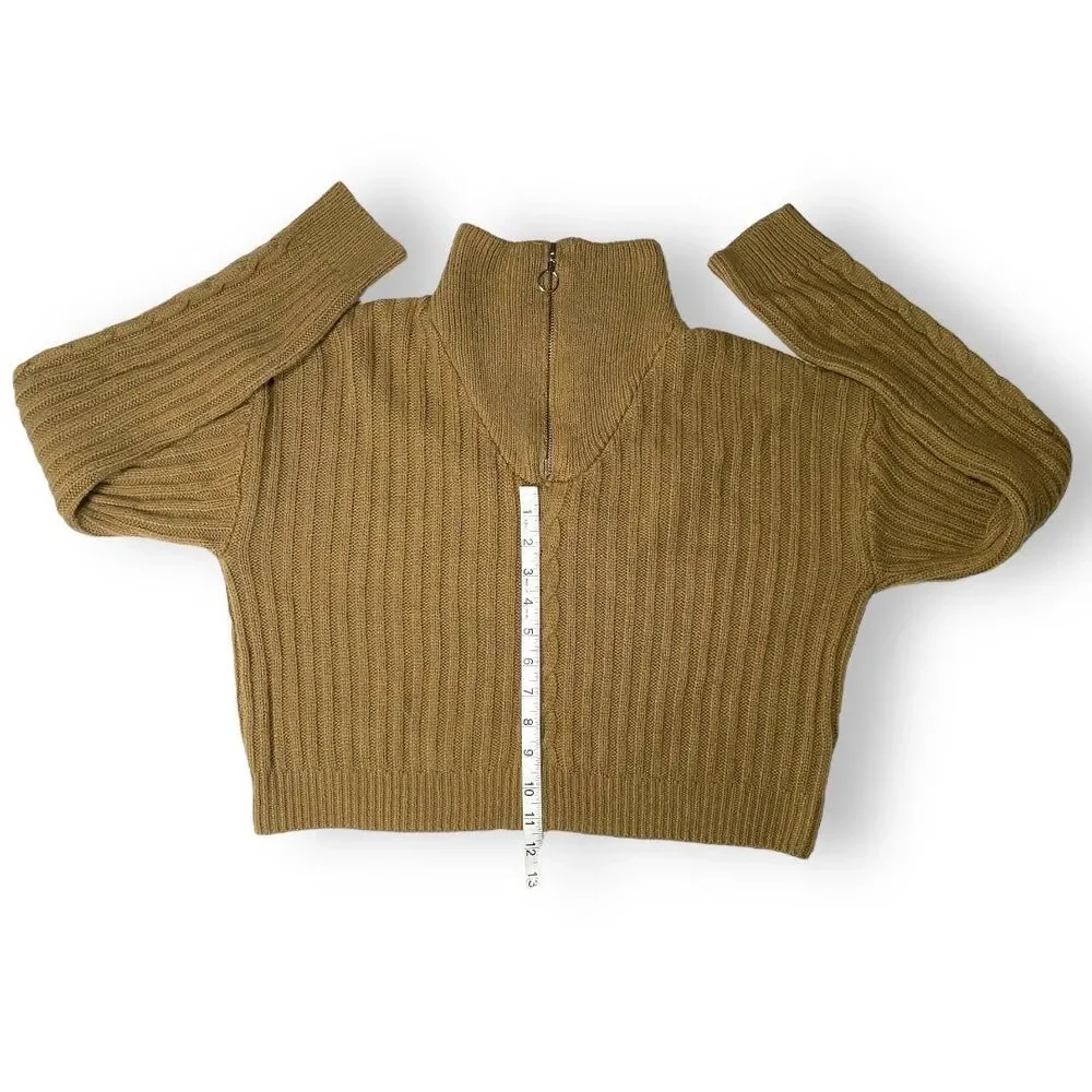 SHEIN Drop Shoulder O-Ring Quarter Zip Sweater size M Fall Winter - Picture 7 of 12